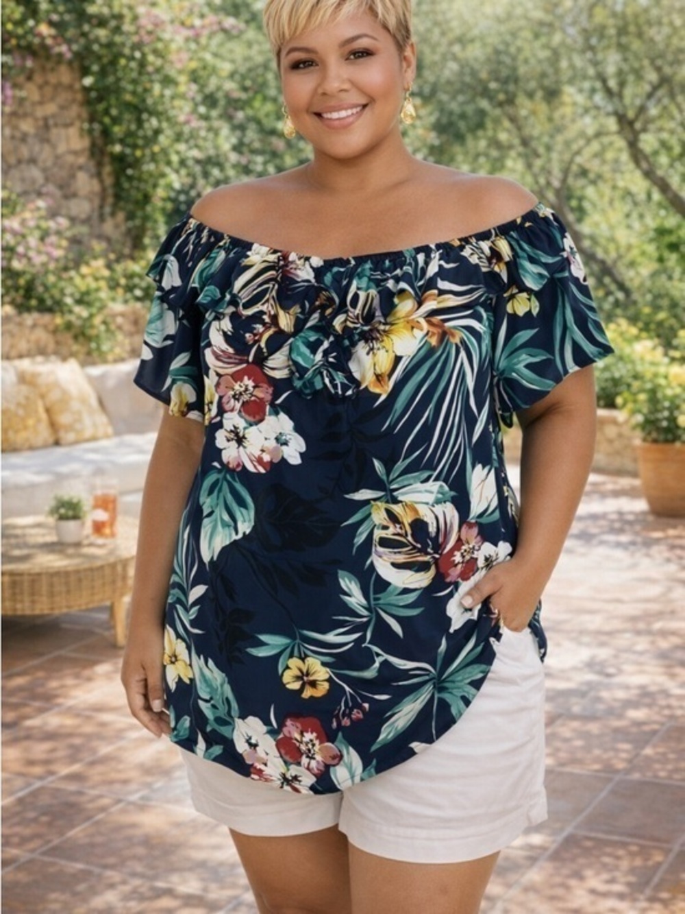 Suzanne Betro Flutter Sleeve Top